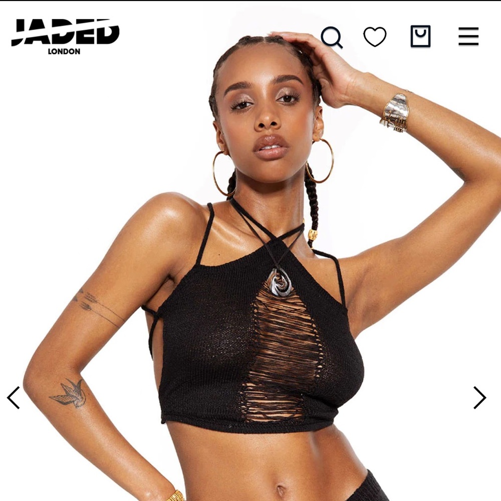 JADED LONDON -  Crocheted Halter Top